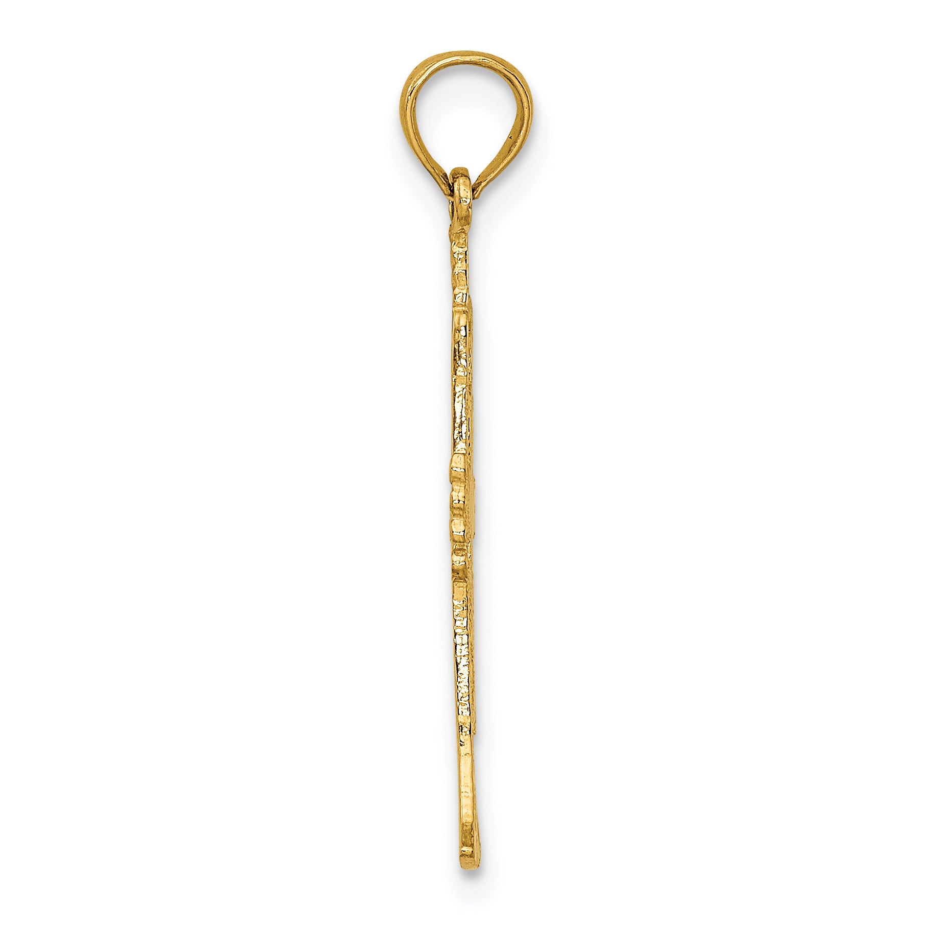 14K Polished Trumpet Charm