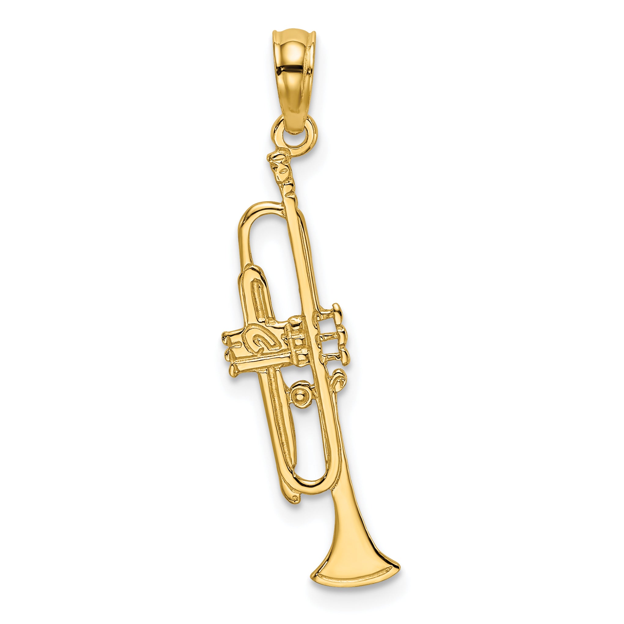 14K Polished Trumpet Charm Main image