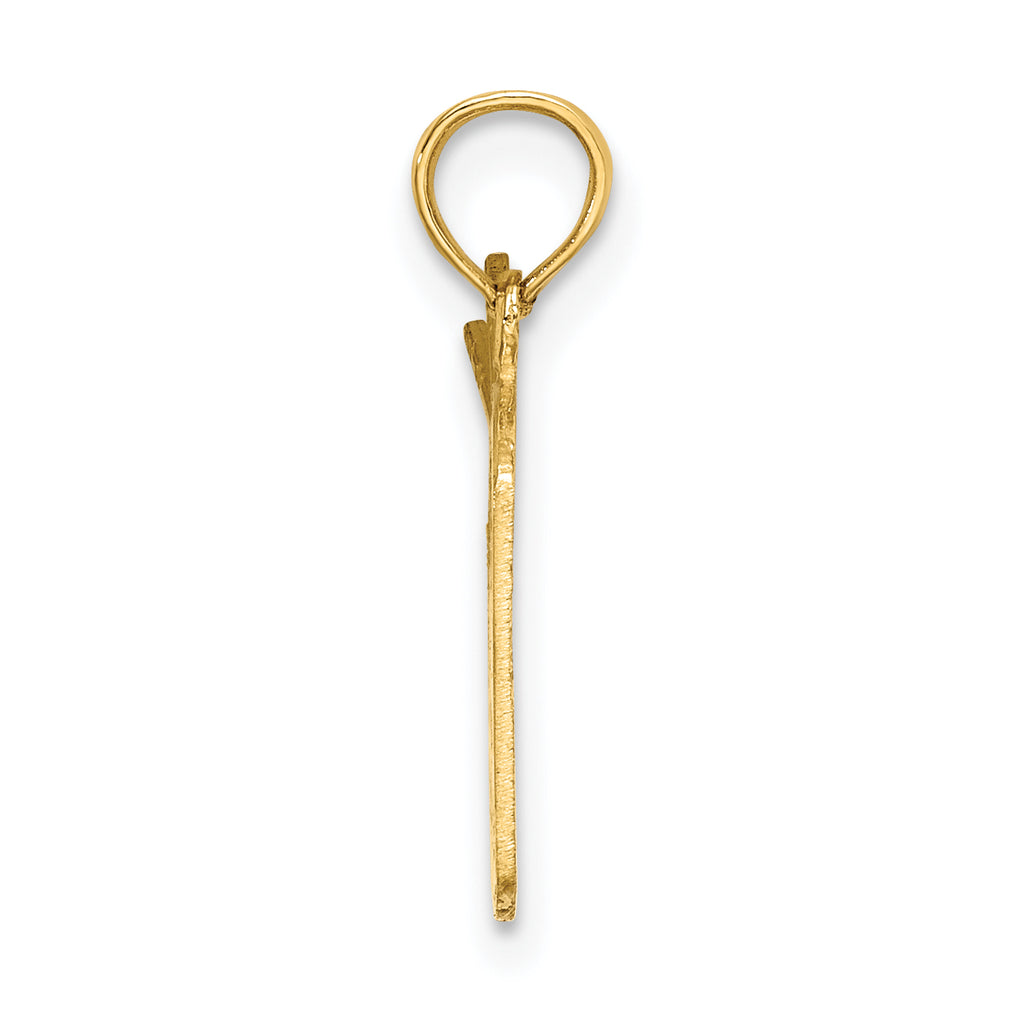 14K Polished Drum and Sticks Charm