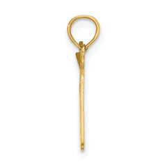 14K Polished Drum and Sticks Charm