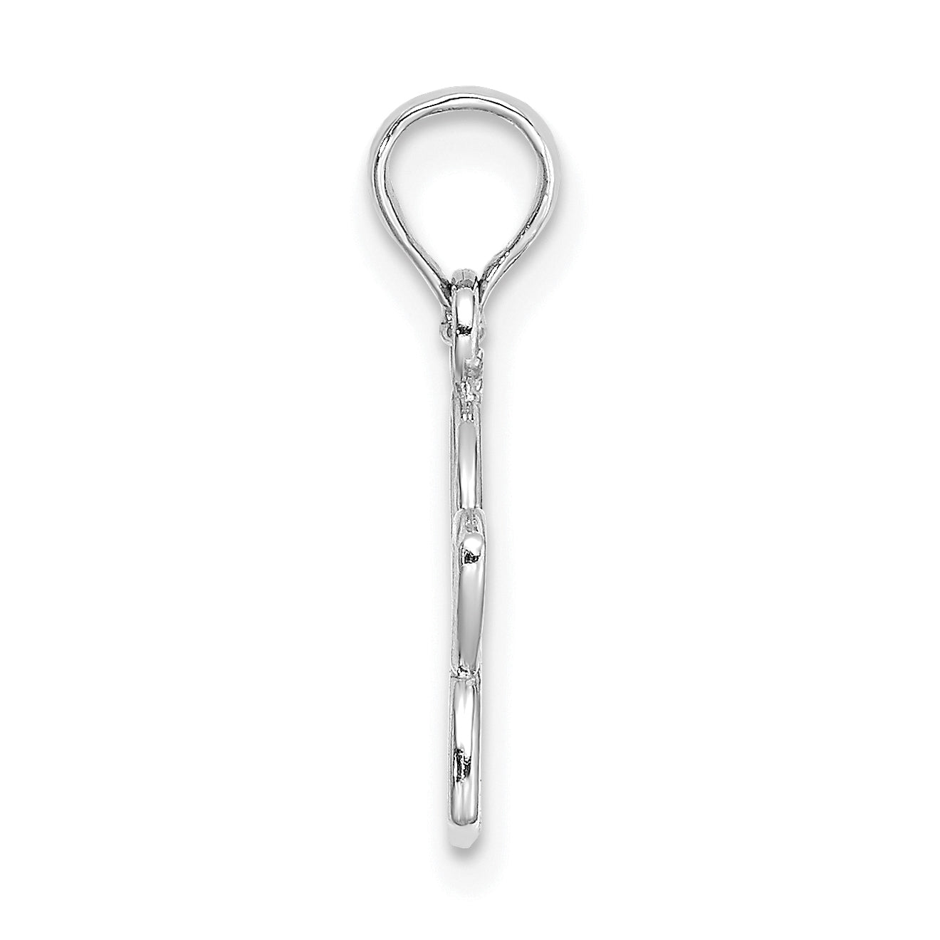 14K White Gold Cut Out Flower Charm Secondary image