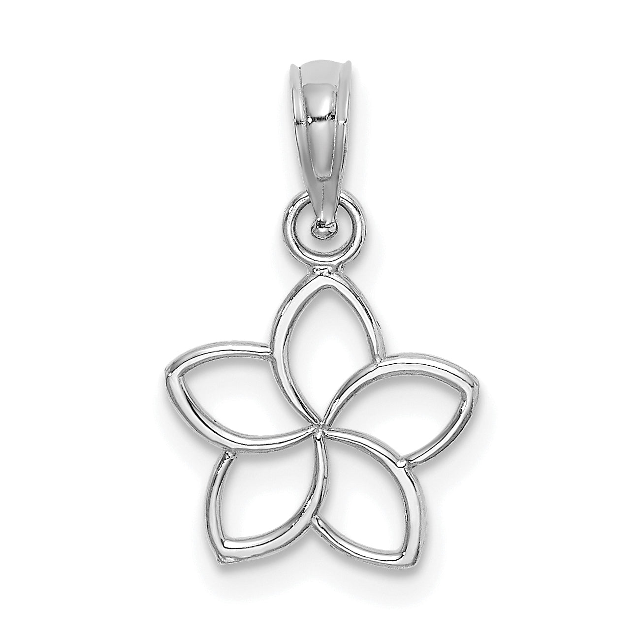 14K White Gold Cut Out Flower Charm Main image