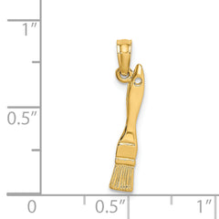 14K 3-D Paint Brush Charm