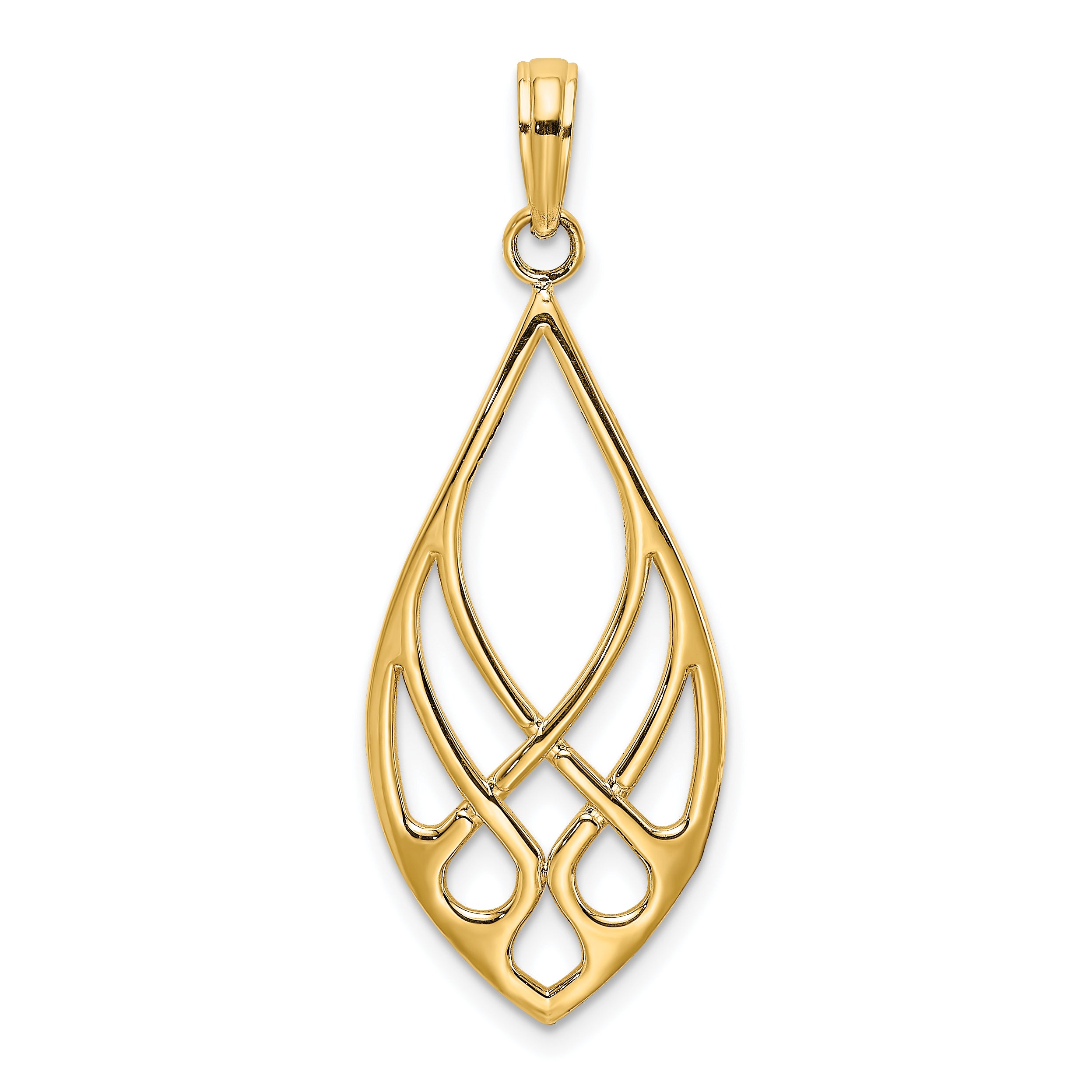 14K Celtic Knot Teardrop Charm Main image