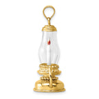 14K Glass w/ Enamel 3-D Candle Lantern Charm