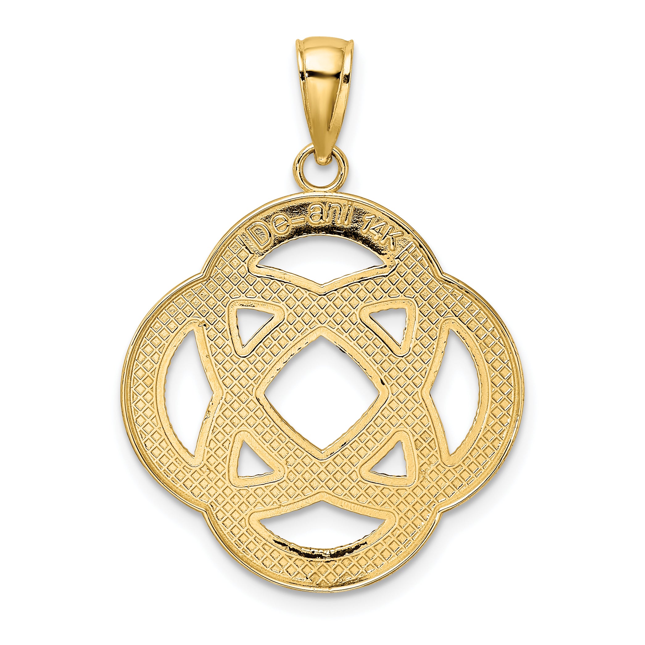 14K Large Celtic Eternity Knot Circle Charm