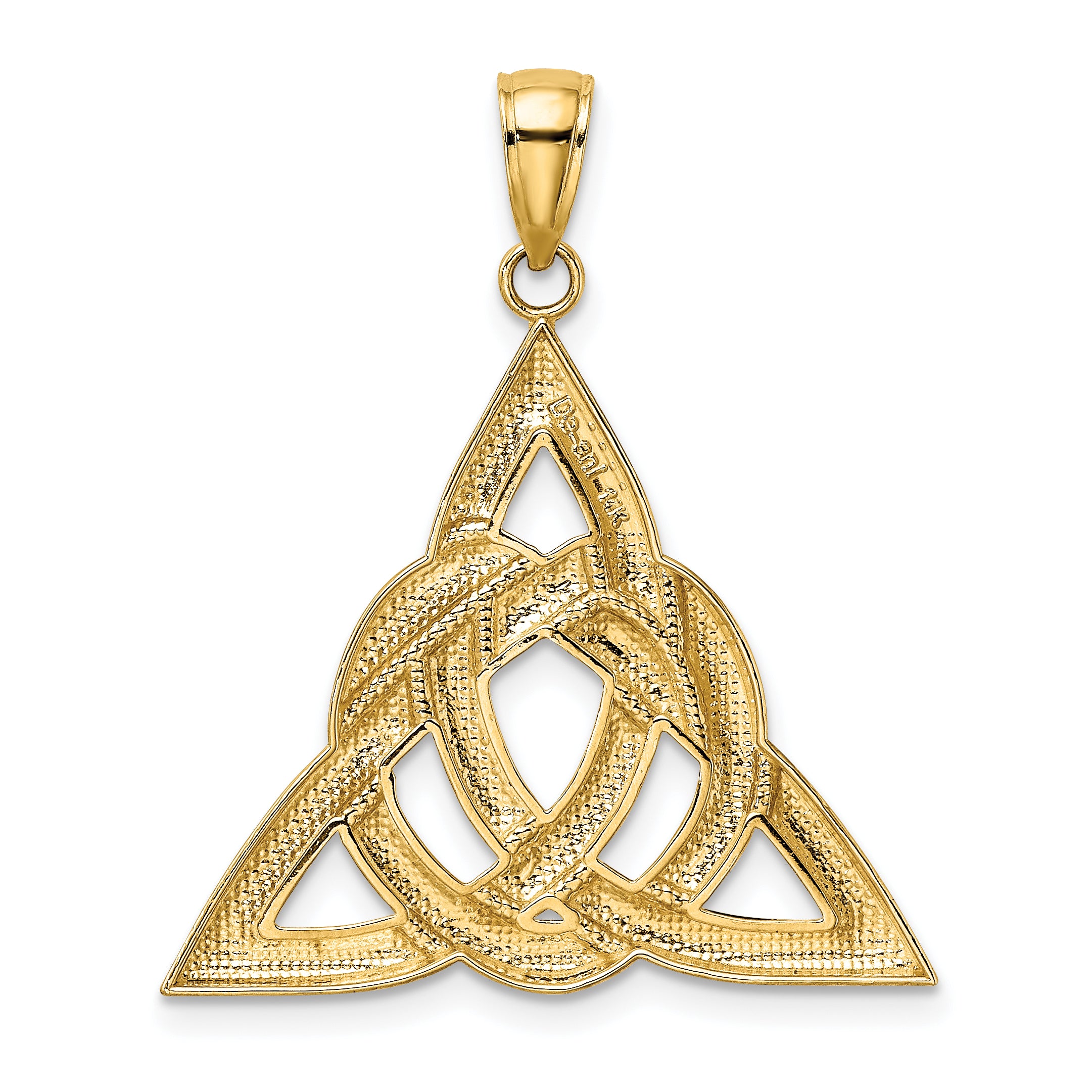 14K Polished Large Celtic Trinity Knot Charm