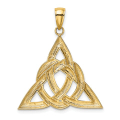 14K Polished Large Celtic Trinity Knot Charm