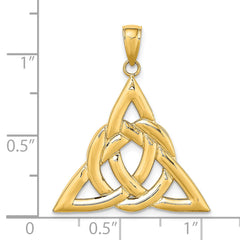 14K Polished Large Celtic Trinity Knot Charm
