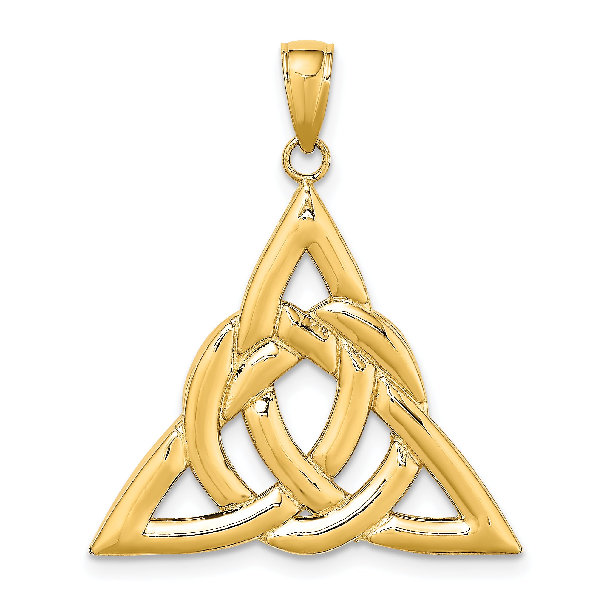 14K Polished Large Celtic Trinity Knot Charm Main image