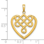 14K Large Celtic Knot Heart Charm