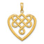 14K Large Celtic Knot Heart Charm