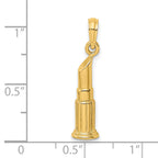 14K 2-D Polished Lipstick Tube Charm