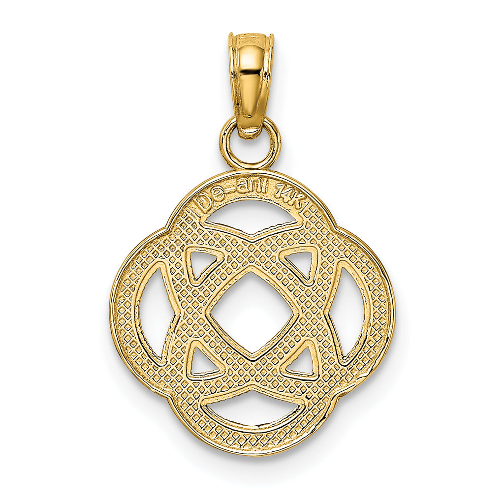 14K Small Celtic Eternity Knot Circle Charm