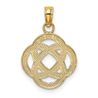 14K Small Celtic Eternity Knot Circle Charm