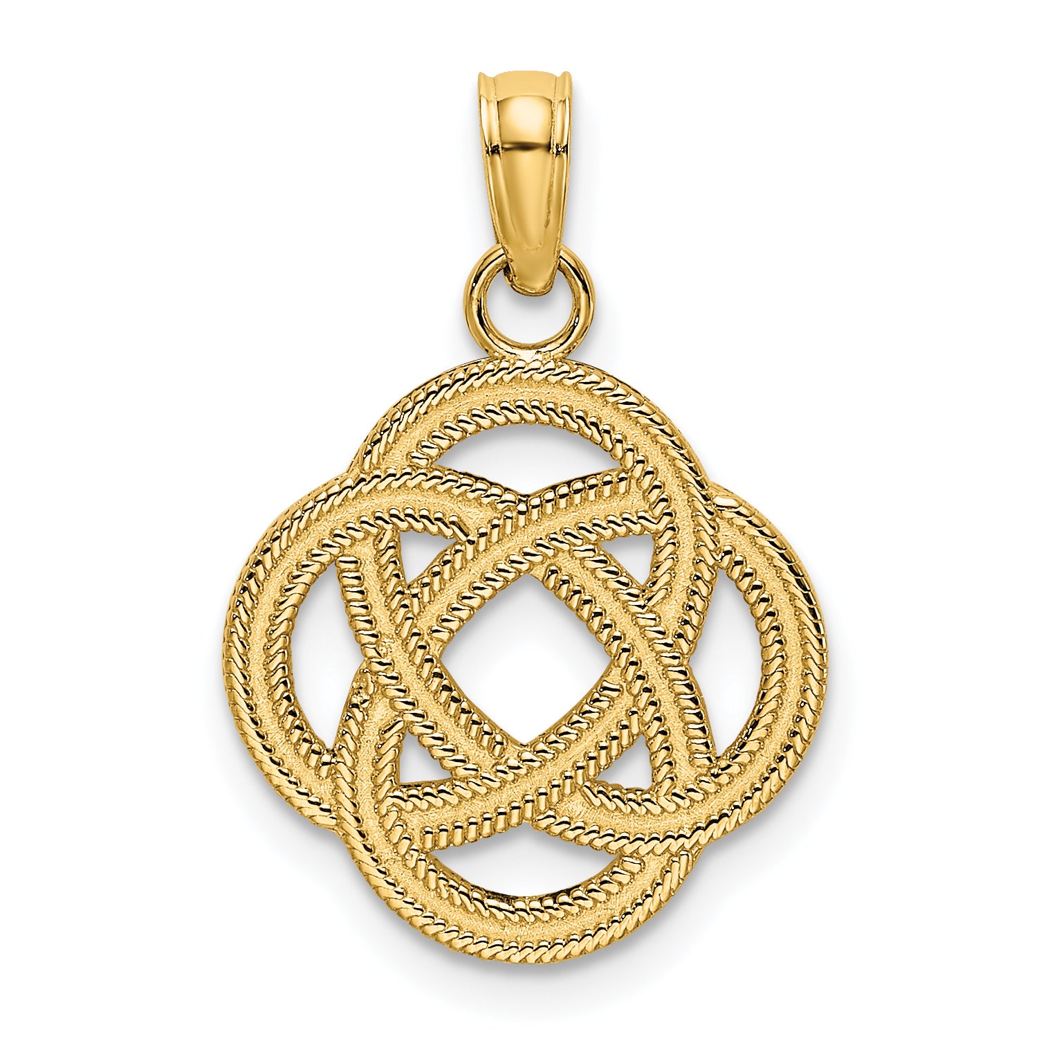 14K Small Celtic Eternity Knot Circle Charm Main image