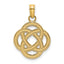 14K Small Celtic Eternity Knot Circle Charm