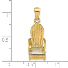 14K 3-D Beach Chair Charm