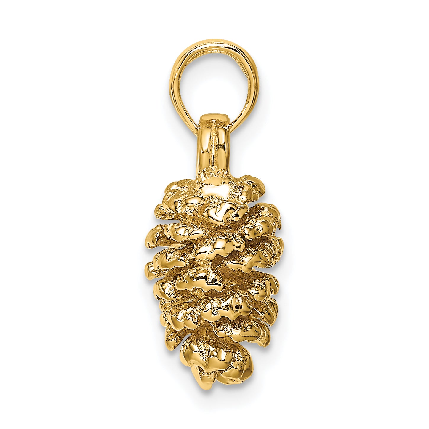 14K 3D Pinecone Charm Secondary image
