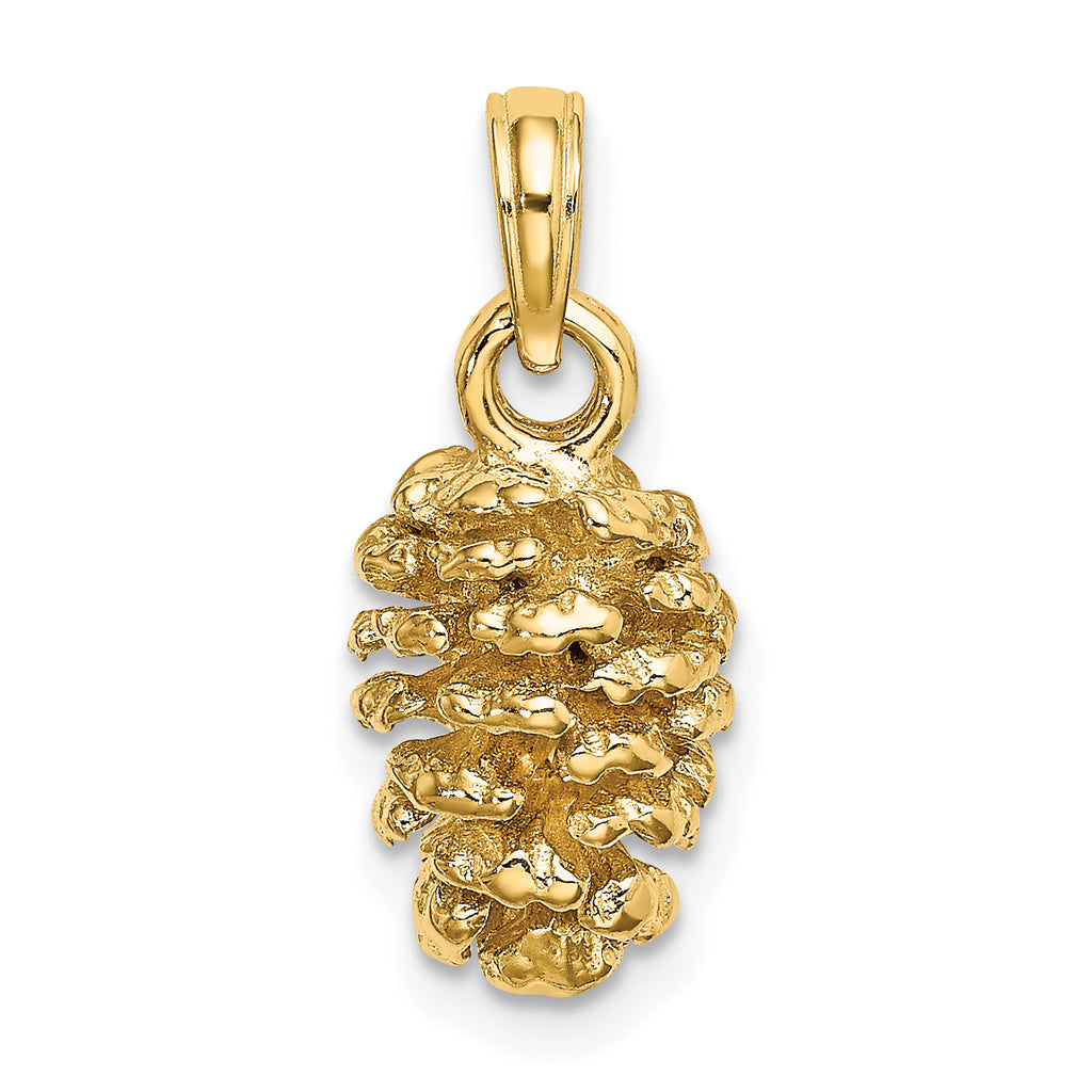 14K 3D Pinecone Charm