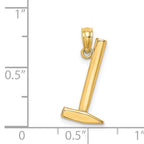14K 3-D Hammer Charm