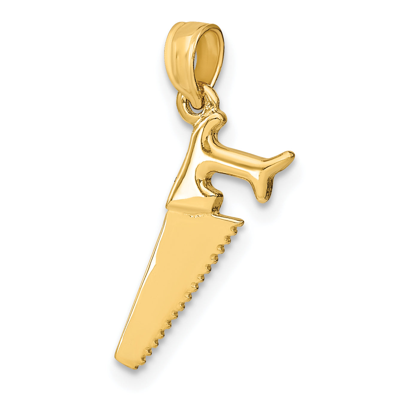 14K 3-D Saw Charm