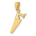 14K 3-D Saw Charm