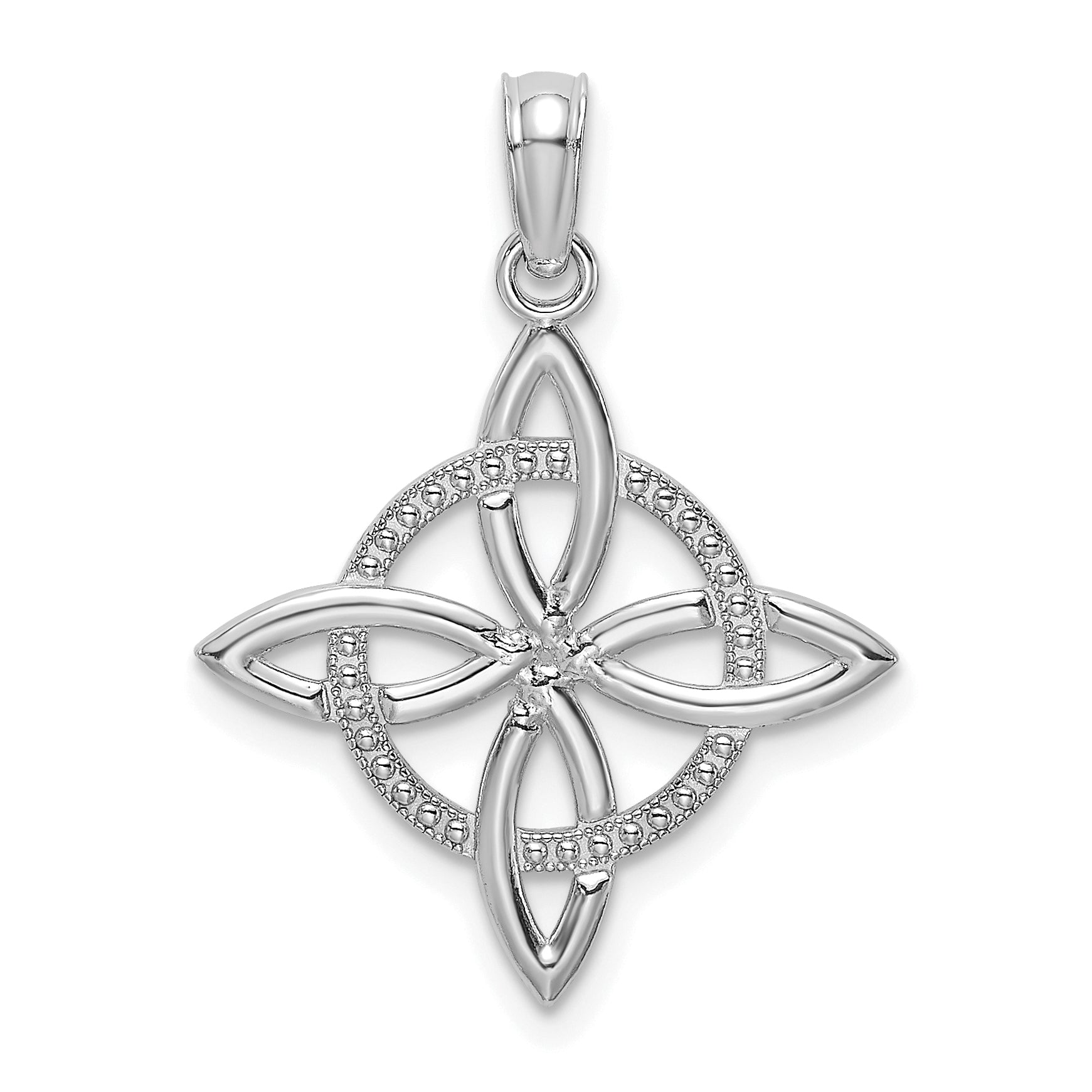 14k White Gold Small Celtic Eternity Knot Charm Main image