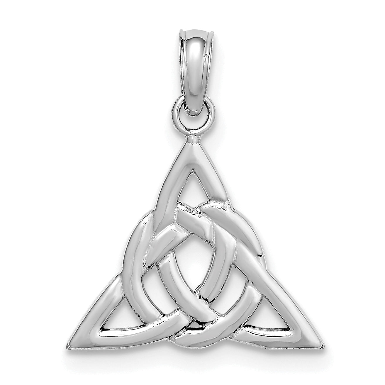14k White Gold Celtic Trinity Knot Charm Main image