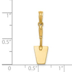 14K 3-D Concrete  Tool Spatula Charm