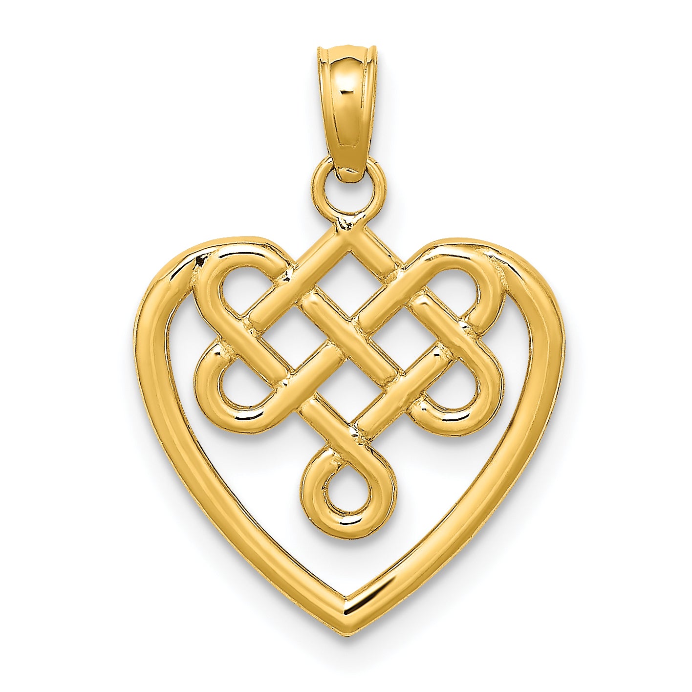 14K Small Celtic Knot Heart Charm Main image