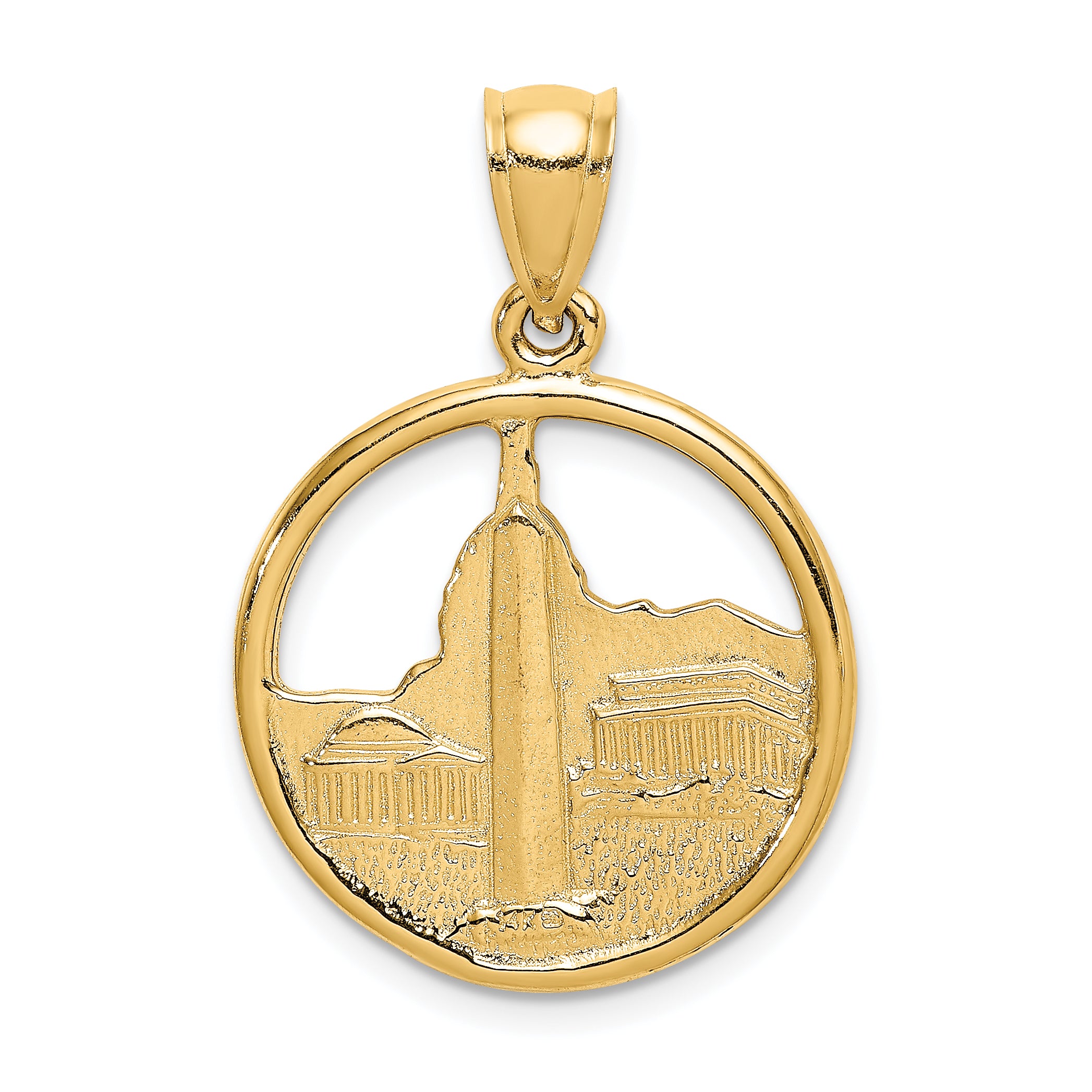 14K Washington D.C. Skyline Circle Charm Main image