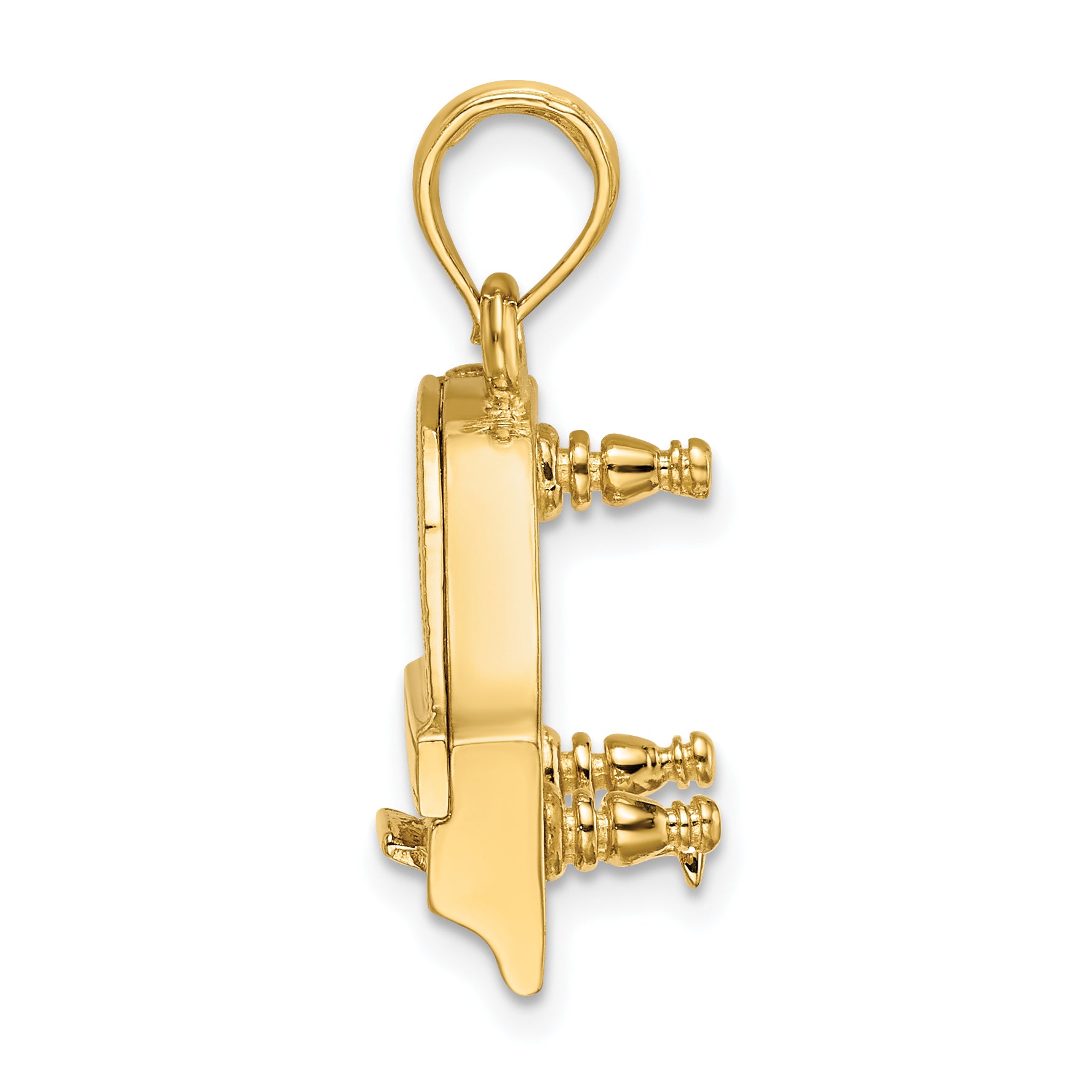 14K 3-D Grand Piano Top Opens Charm Secondary image