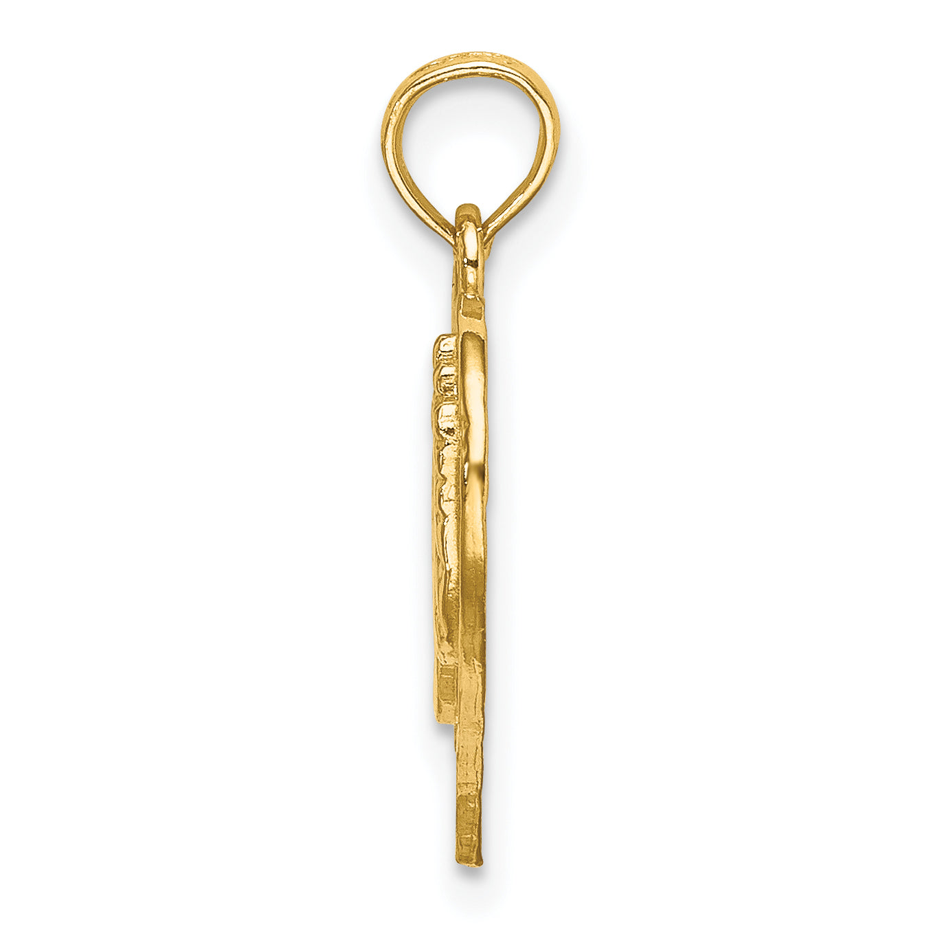 14K Cut-Out Double Hand Prints In Heart Charm Secondary image