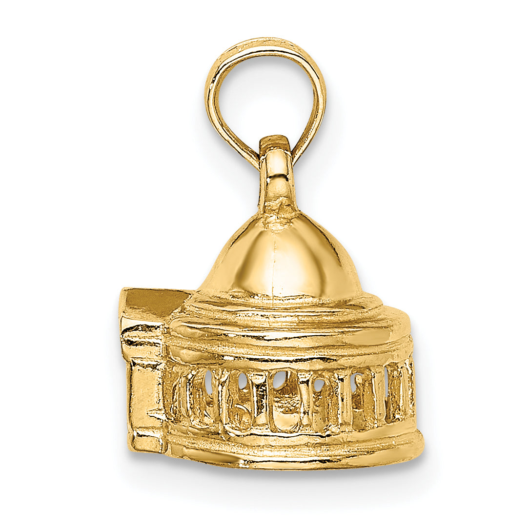 14K 3D Jefferson Memorial Building  Washington Charm Secondary image