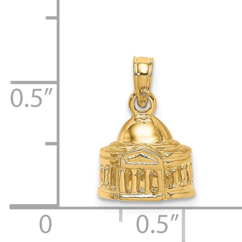 14K 3D Jefferson Memorial Building  Washington Charm