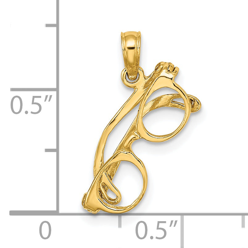 14K 3-D Moveable Glasses Charm