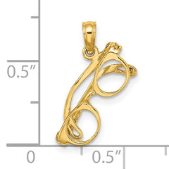 14K 3-D Moveable Glasses Charm