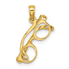 14K 3-D Moveable Glasses Charm