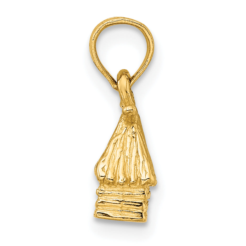 14K 3-D Bungalow Island Hut Charm Secondary image