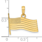 14K American Flag Charm