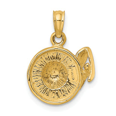 14K 3-D Sunhat w/ Sunglasses Charm