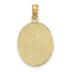 14K Fleur de Lis on Oval Disc Charm