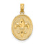 14K Fleur de Lis on Oval Disc Charm