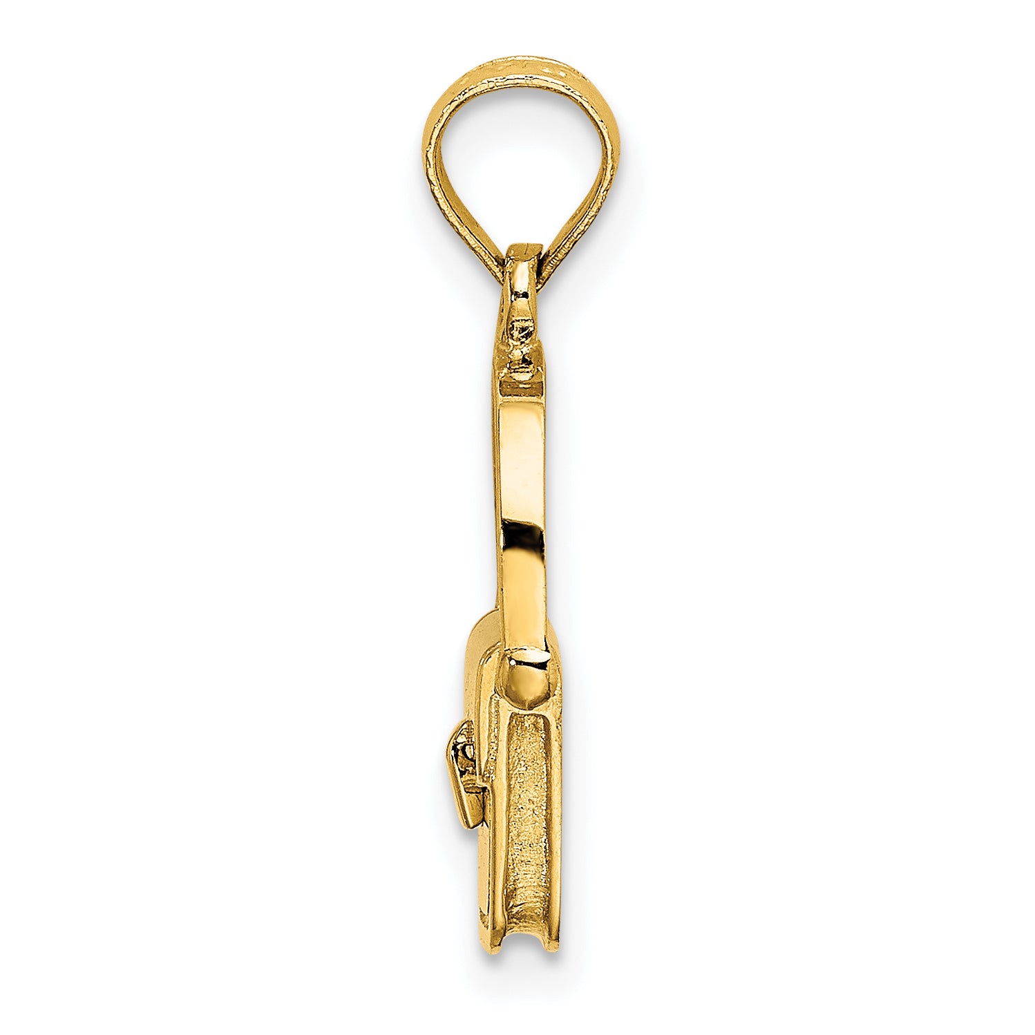 14K 3-D Moveable Polished Purse Charm Secondary image