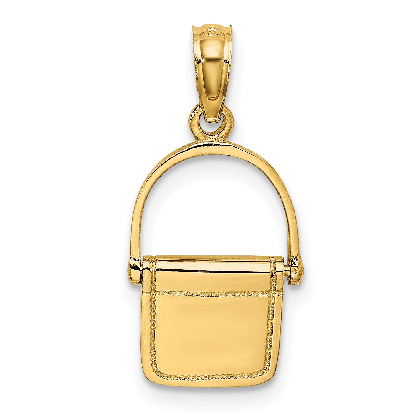 14K 3-D Moveable Polished Purse Charm