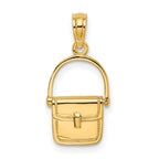 14K 3-D Moveable Polished Purse Charm