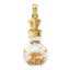 14K 3-D Gold Leaf In Bottle Charm