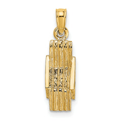 14K 3-D Lounge Beach Chair Charm