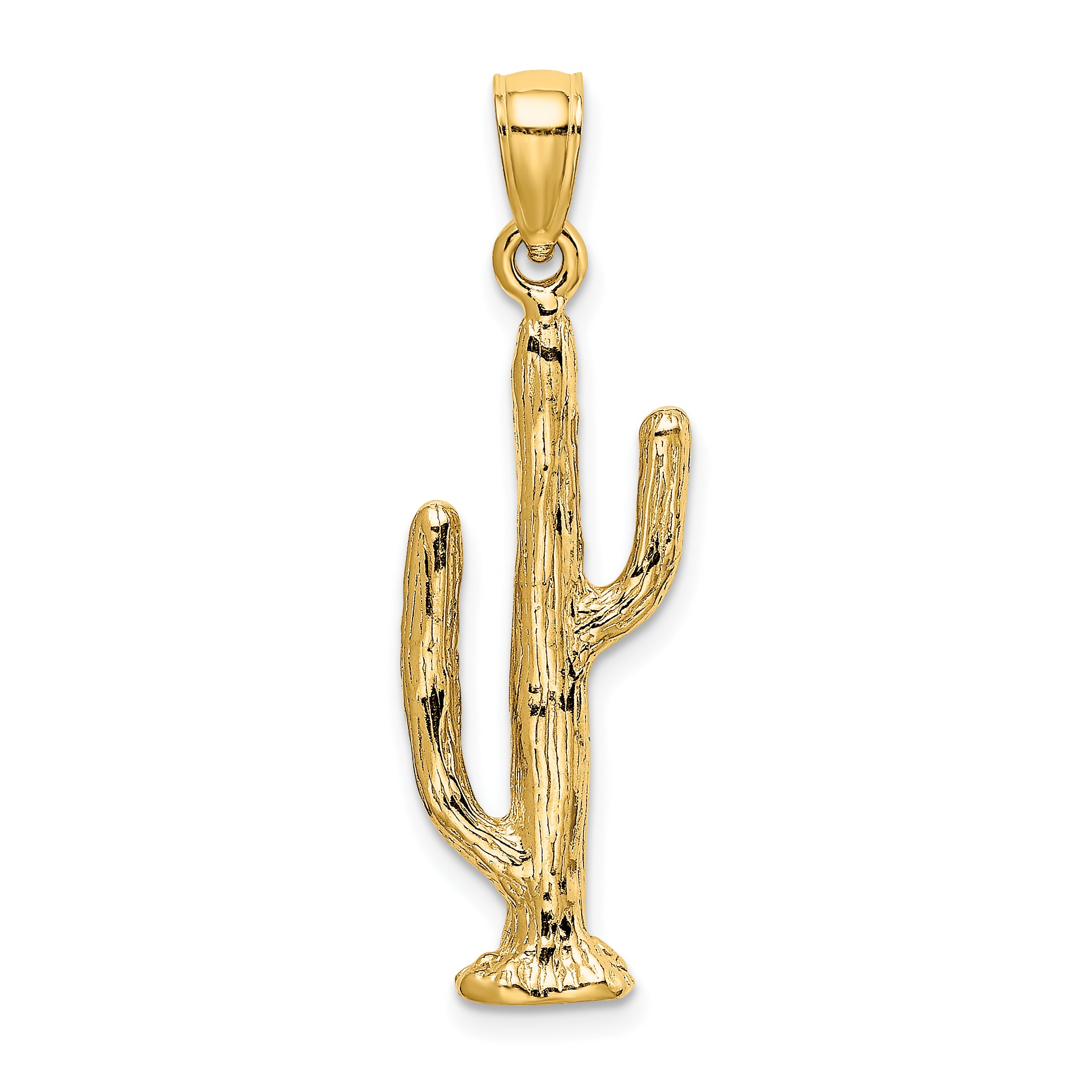 14K 3-D Saguaro Cactus Charm Main image